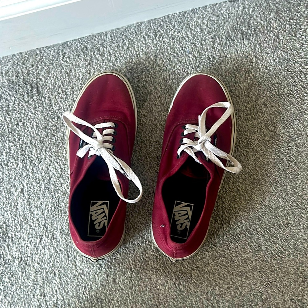 Dark red vans